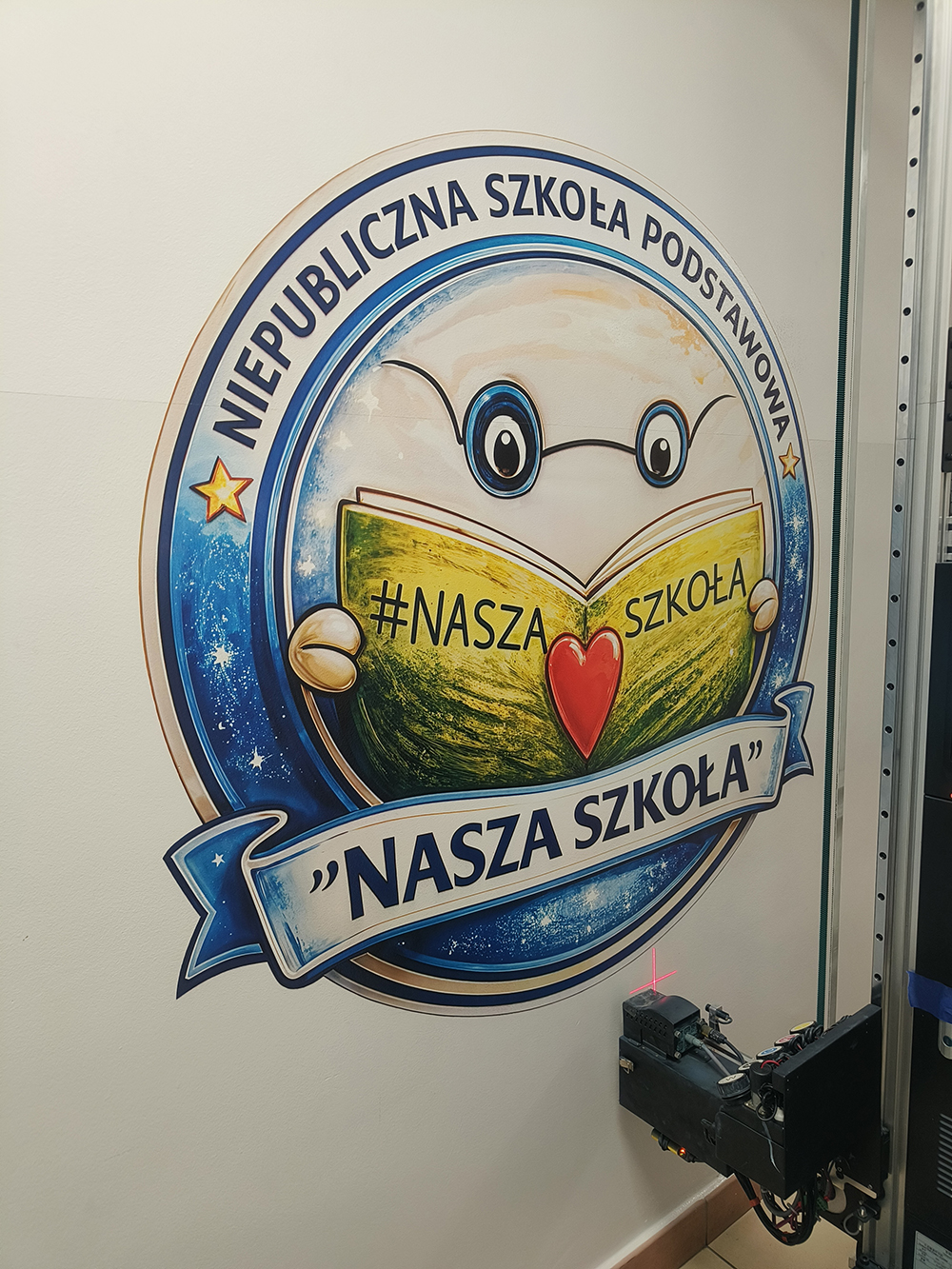 Druk ścienny - szkola katowice logo