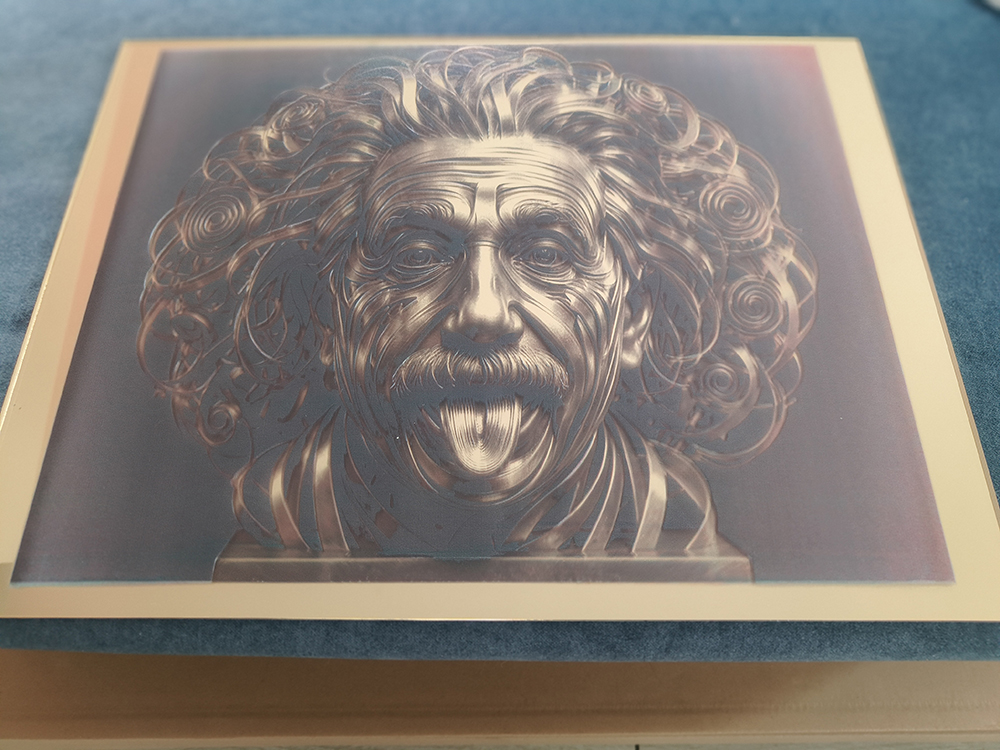 Druk ścienny - wydruk na zloty lustrze Einstein